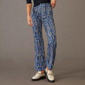 Anthropologie Maeve Margot Geometric Kick Flare Pant Small SZ 4 / 6